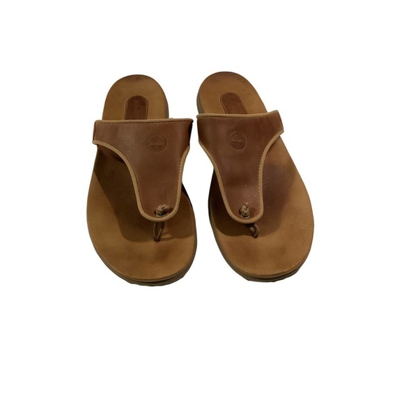 Womens Timberland Leather Casual Summer  Thong Slippers - Picture 1 of 4